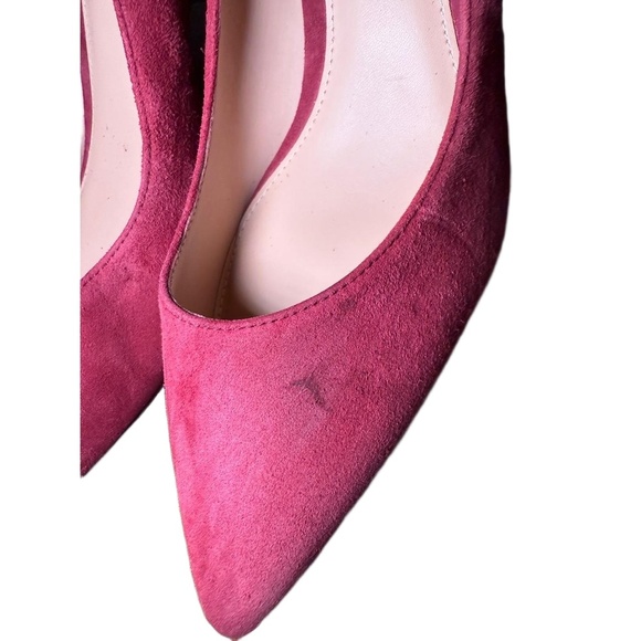 COLE HAAN Womens Red Suede Pointed Toe Pumps Size 9 1/2 B GRAND.OS Dressy - Picture 2 of 4